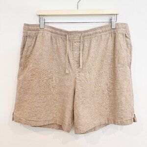 Gap Mens Linen Cotton Pull On Shorts Tan Size XL